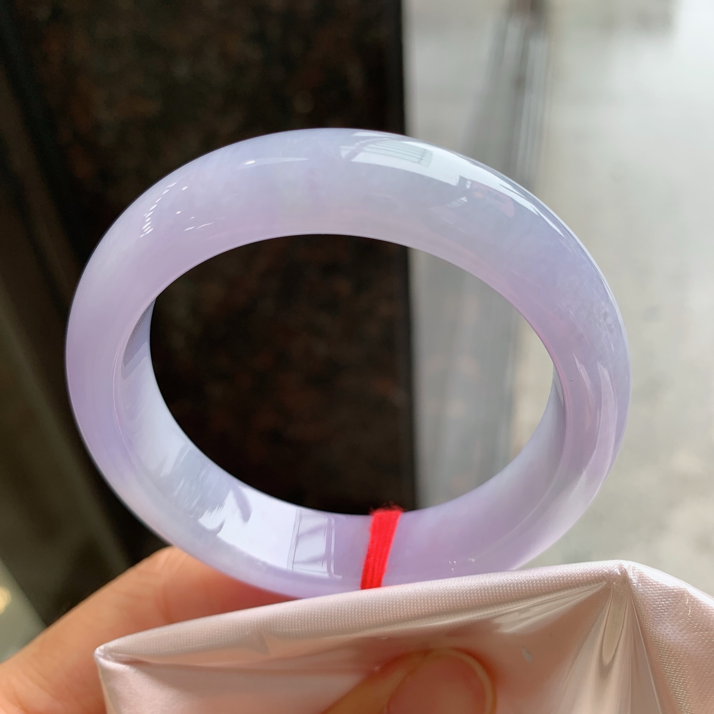 正圈粉紫 微棉纹 尺寸：52/13.2/8.4 见光不失
