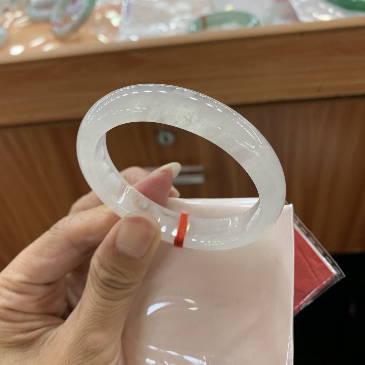 白冰贵妃翡翠手镯 53-45-11.7-6.7