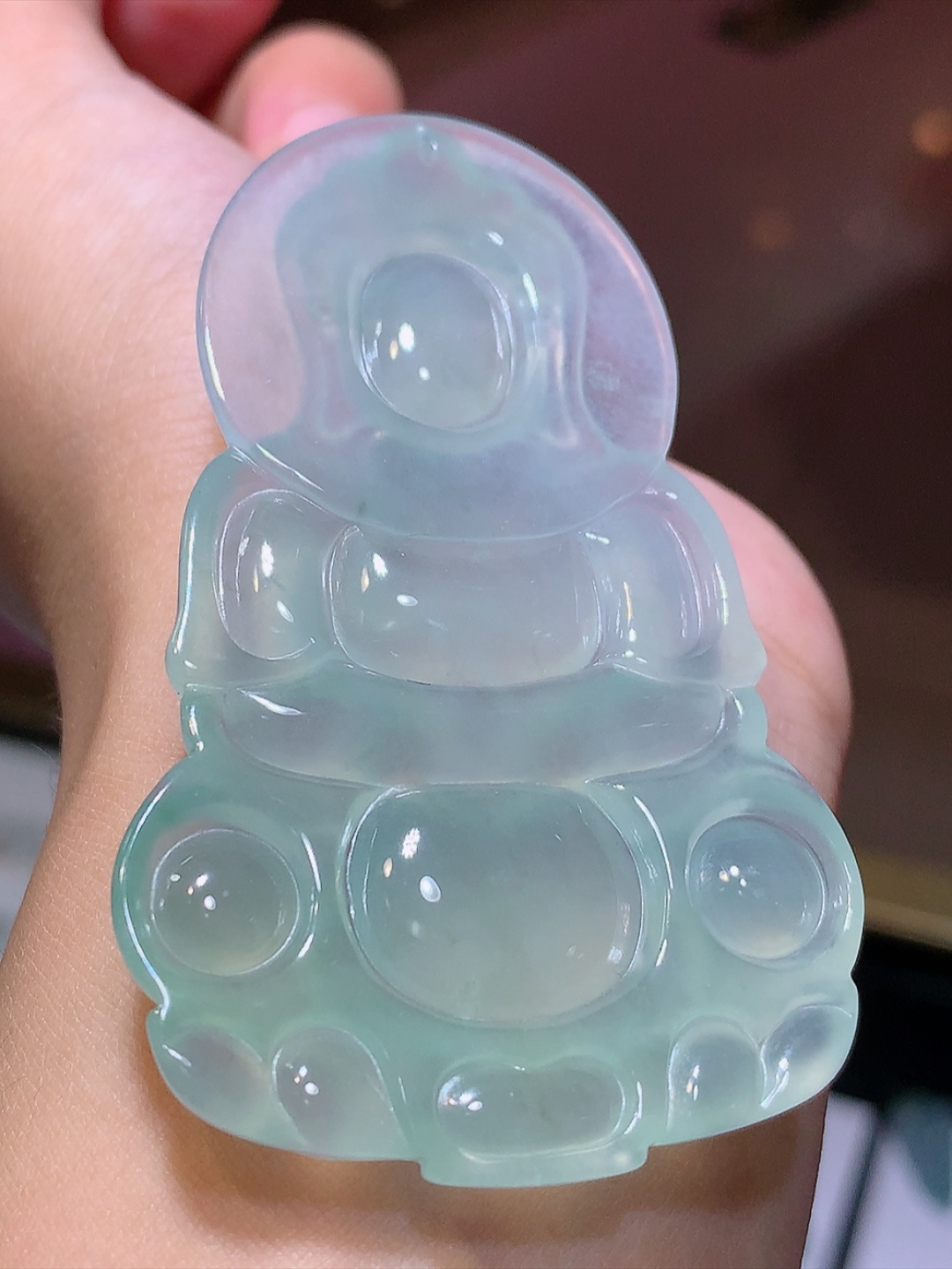 ️️ 观音挂件  大慈大悲   普度众生 种老水足 佩戴灵气十足 货号39616，68.7-42.5-6
