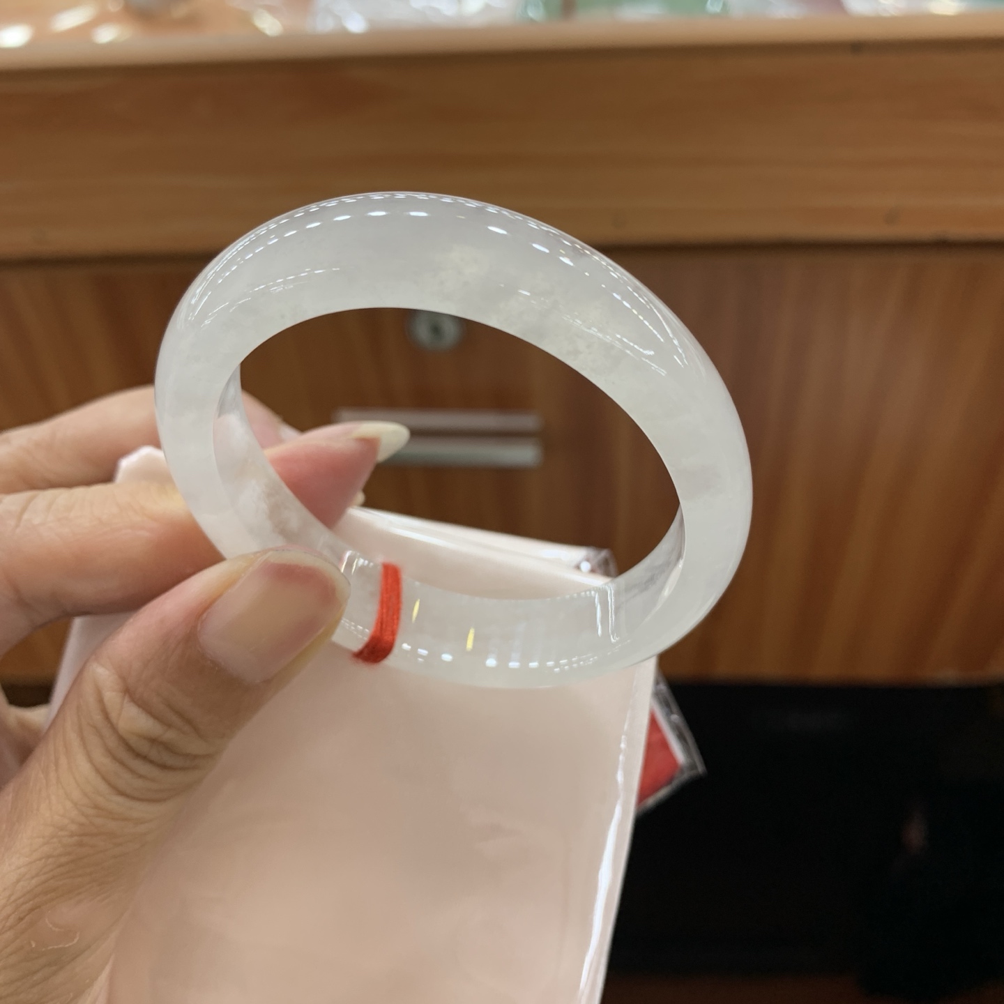 白冰贵妃翡翠手镯 53-45-11.7-6.7