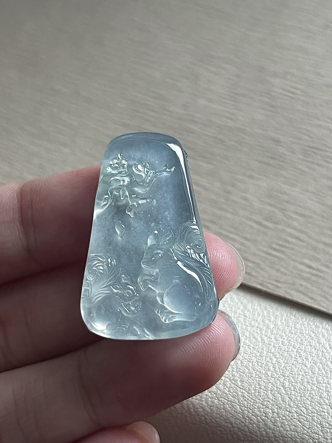 ️【梅枝牌】冰润水透，种老细腻起荧尺寸：32.3*20.5*4,asd1618
