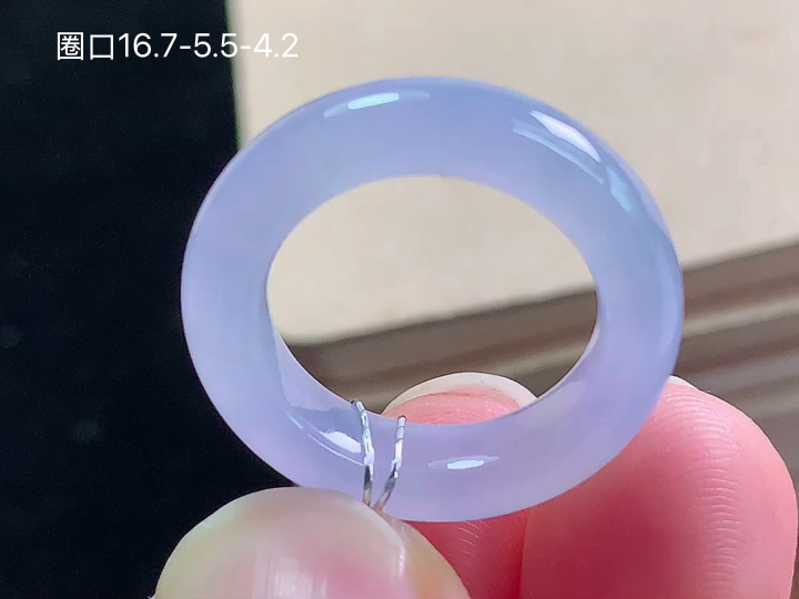 冰紫戒圈 老坑冰透 种老水足 水润光泽 性比高 无裂 尺寸看图