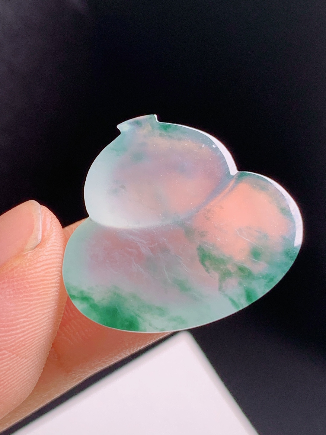 ️ 飘绿葫芦裸石，飘花轻盈意境唯美，冰透起胶福禄双全 590615