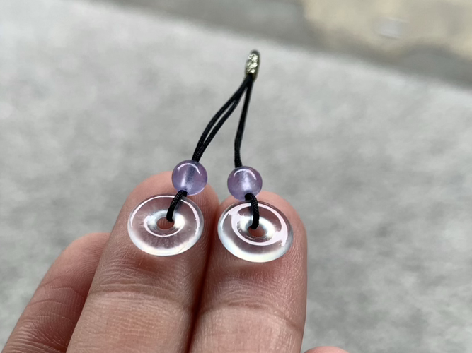 冰平安扣一对 尺寸8.8×2 / 8.8×2.1