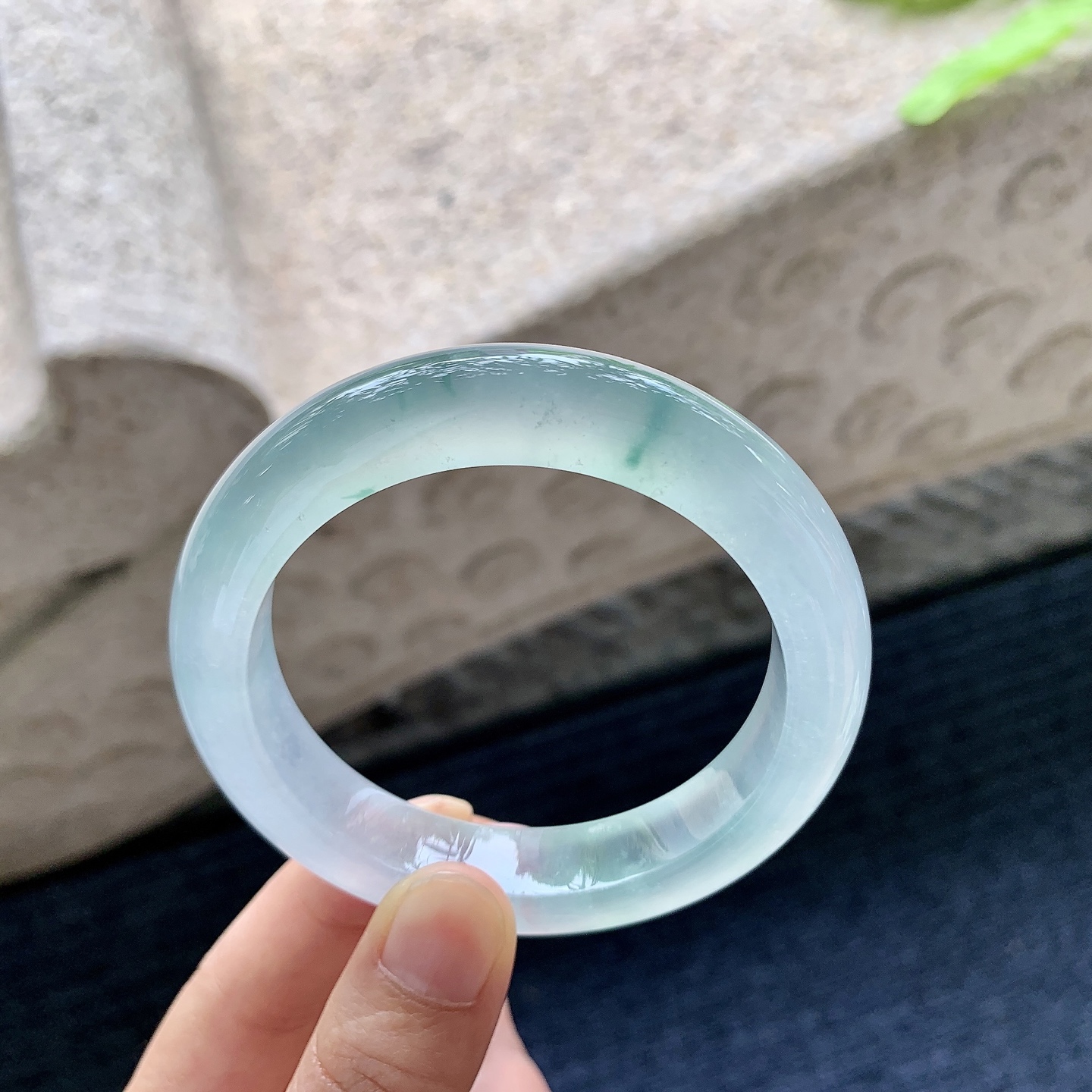 正圈 55 55，起光，清透，水润，种老，细腻，无裂