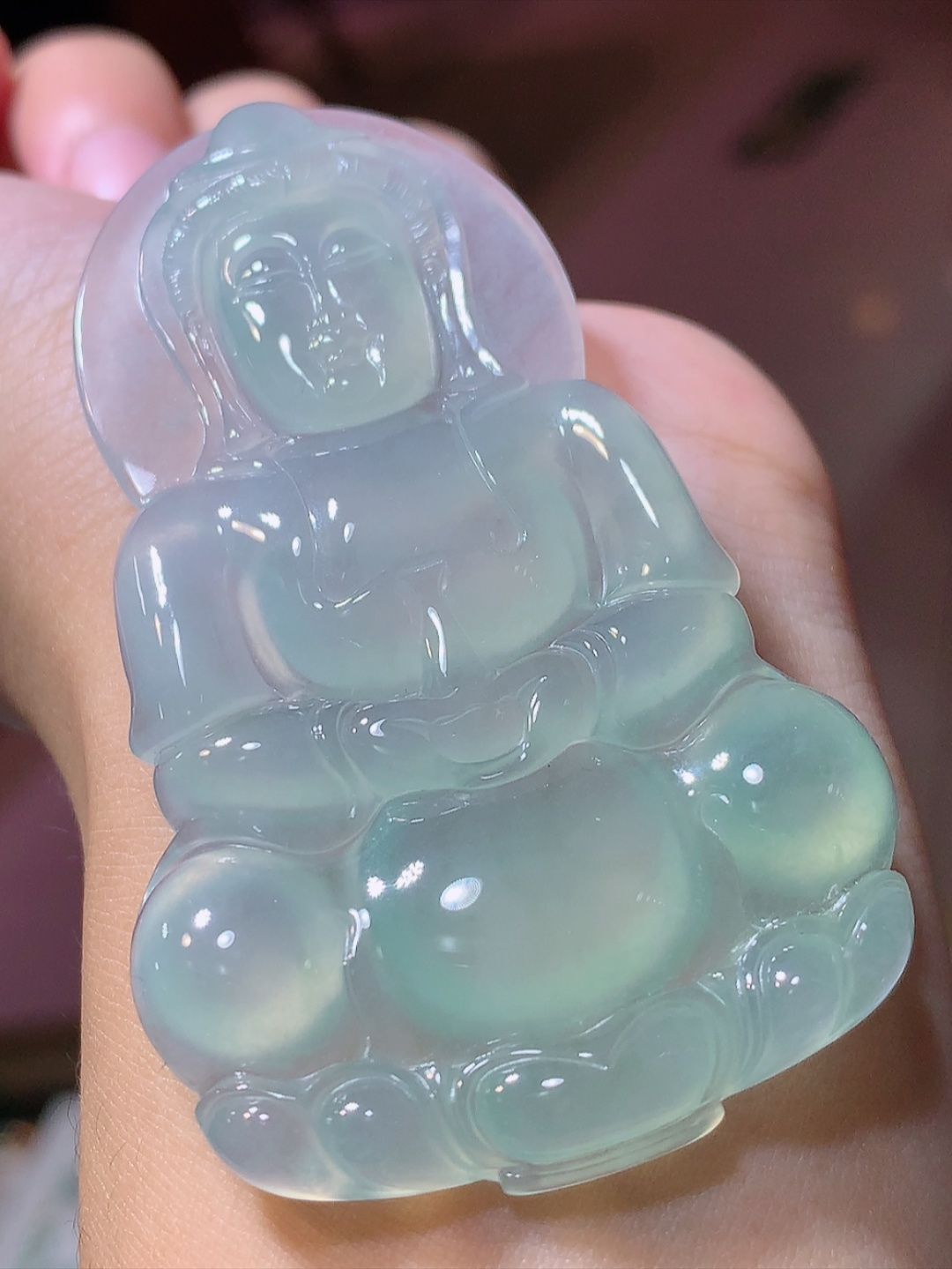 ️️ 观音挂件  大慈大悲   普度众生 种老水足 佩戴灵气十足 货号39616，68.7-42.