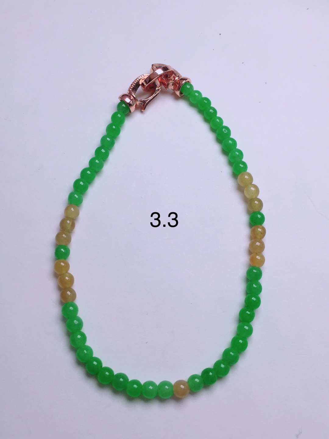 ️绿手串，晶莹剔透，新颖时尚，3.3