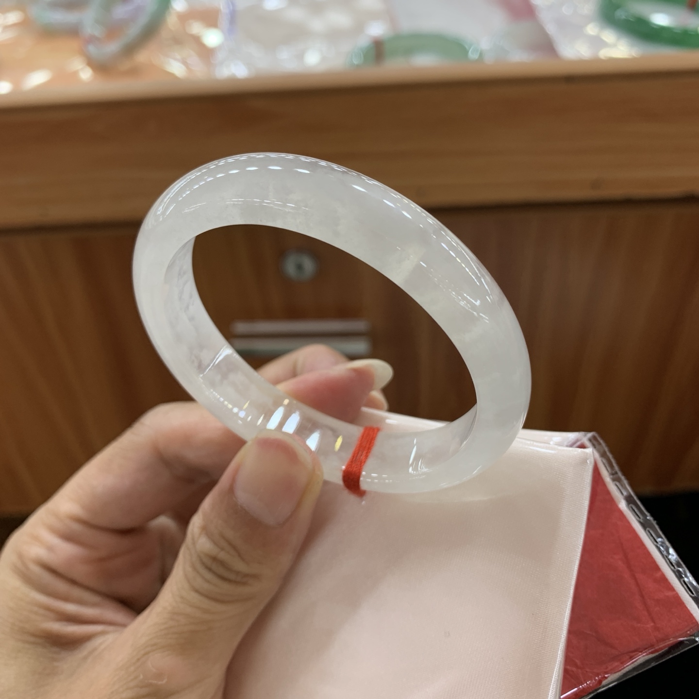 白冰贵妃翡翠手镯 53-45-11.7-6.7