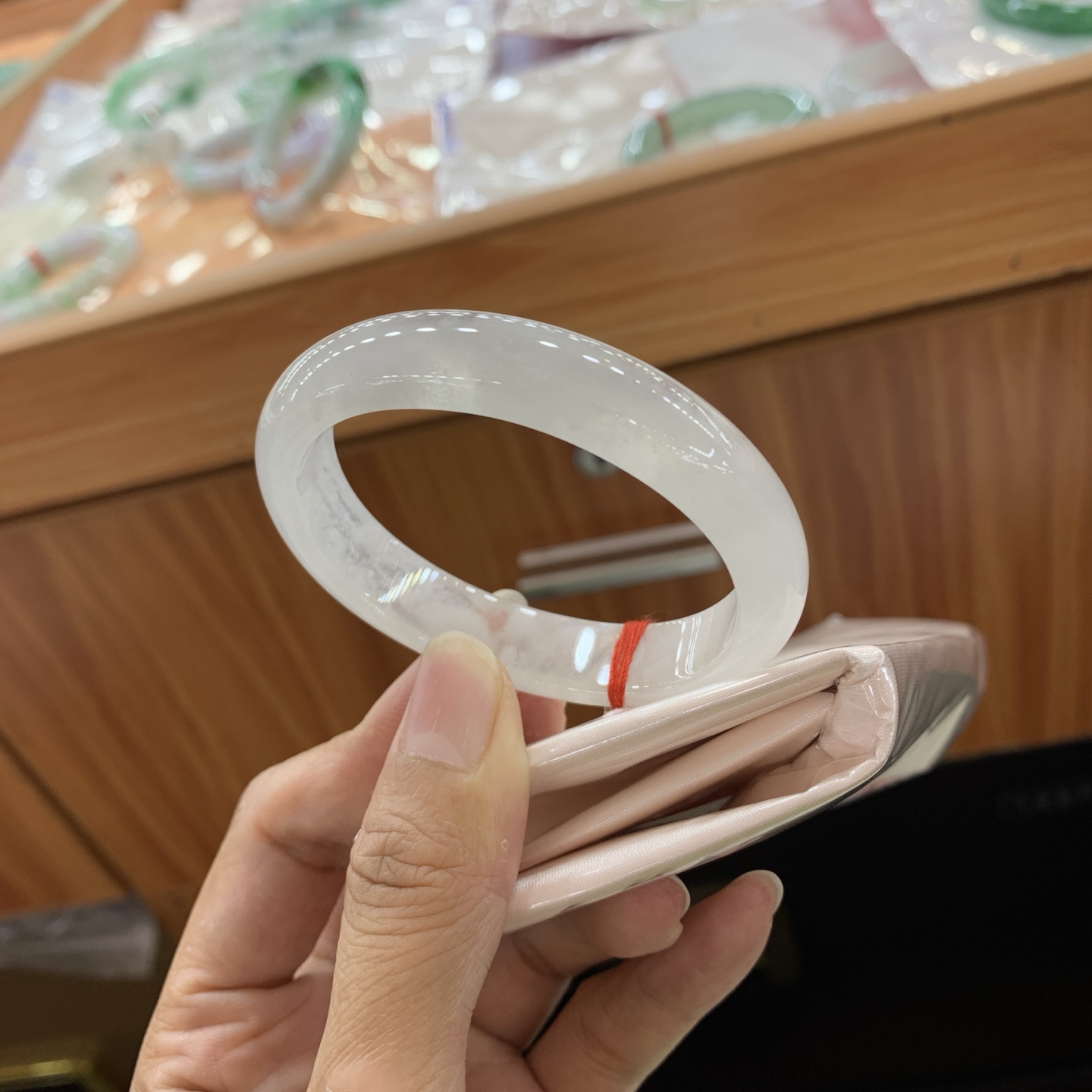 白冰贵妃翡翠手镯 53-45-11.7-6.7