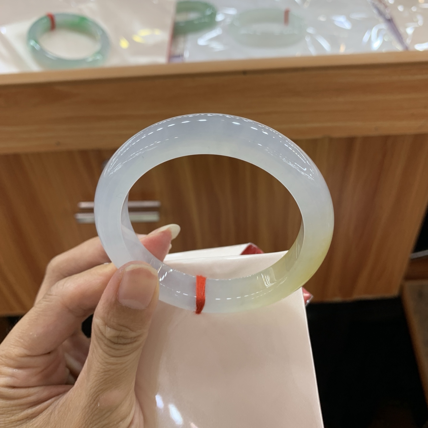 冰黄翡正圈翡翠手镯 57.5-12.1-9.4