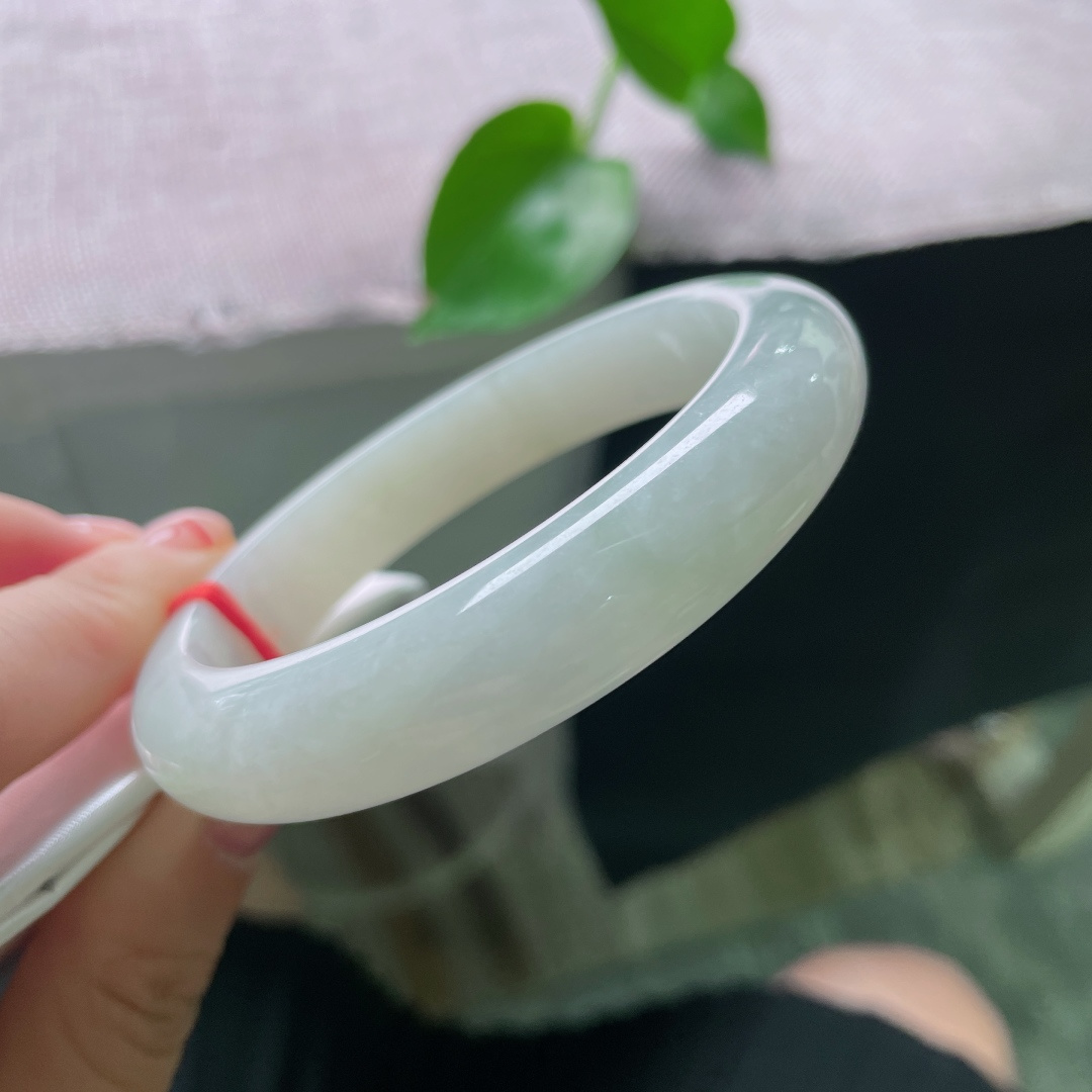 淡绿底正圈，水润细腻，清雅苑苑，贵气，皮纹，ss54751a