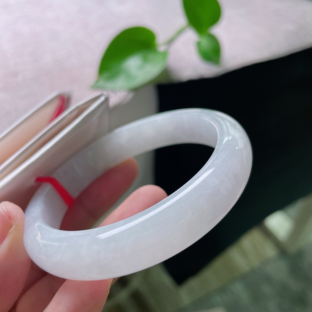 56.8/12.1/7.5，粉紫正圈，干净清爽，粉粉嫩嫩，柔美动人，种老，晶体纹，ss54880a