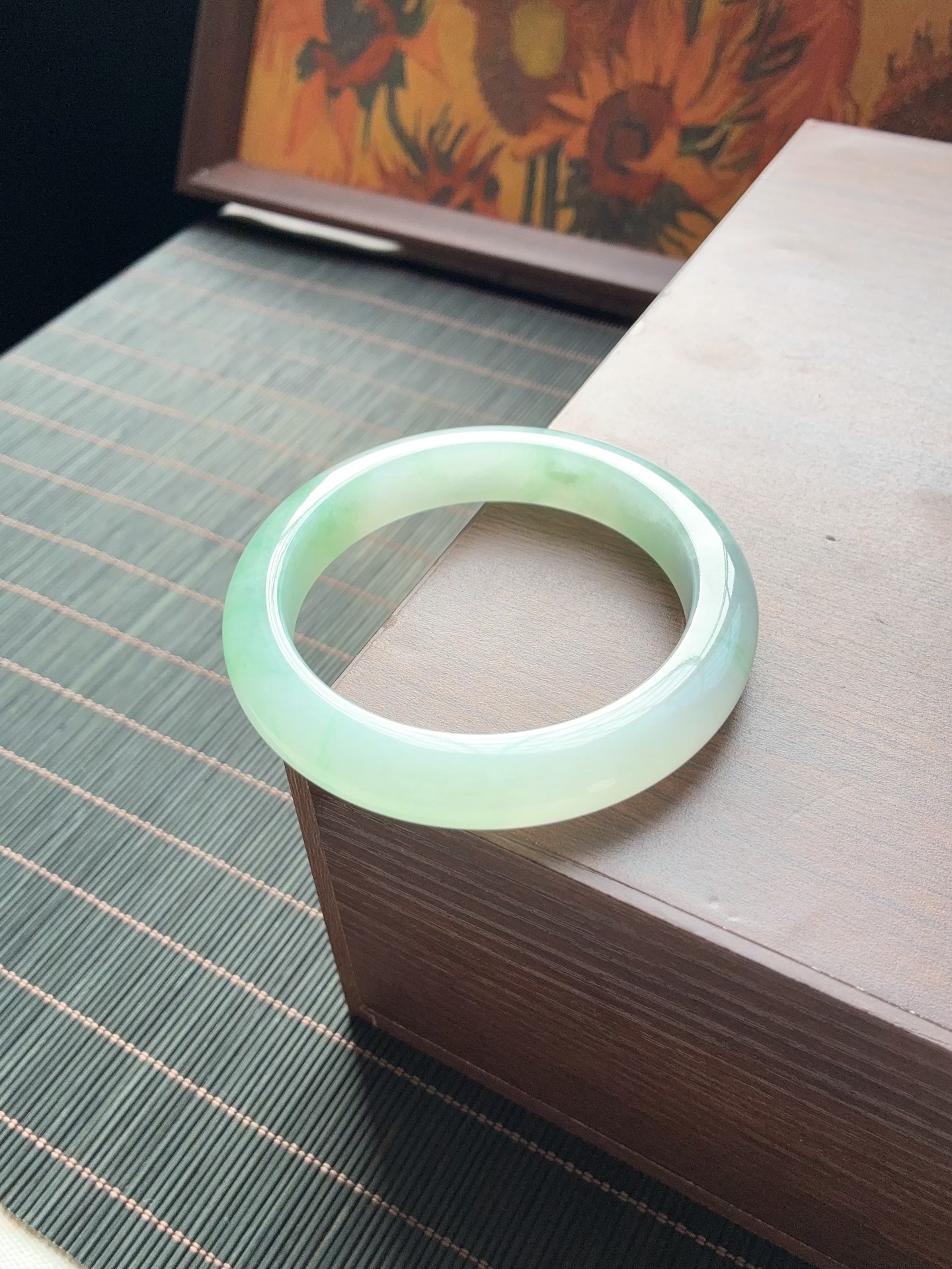 冰绿白底青金丝绿正圈成品 X917-1 ⭕️58.5-12.3-9.6