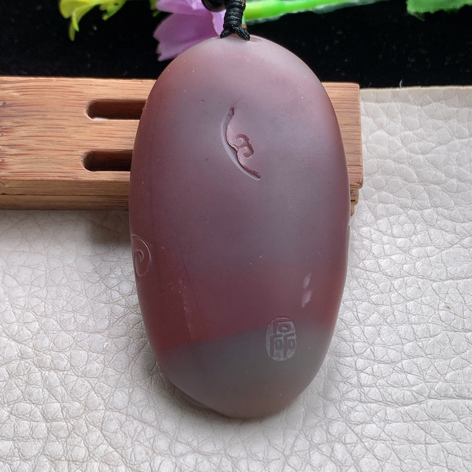zz3实拍66*36*19天然玛瑙精雕达摩大师吊坠