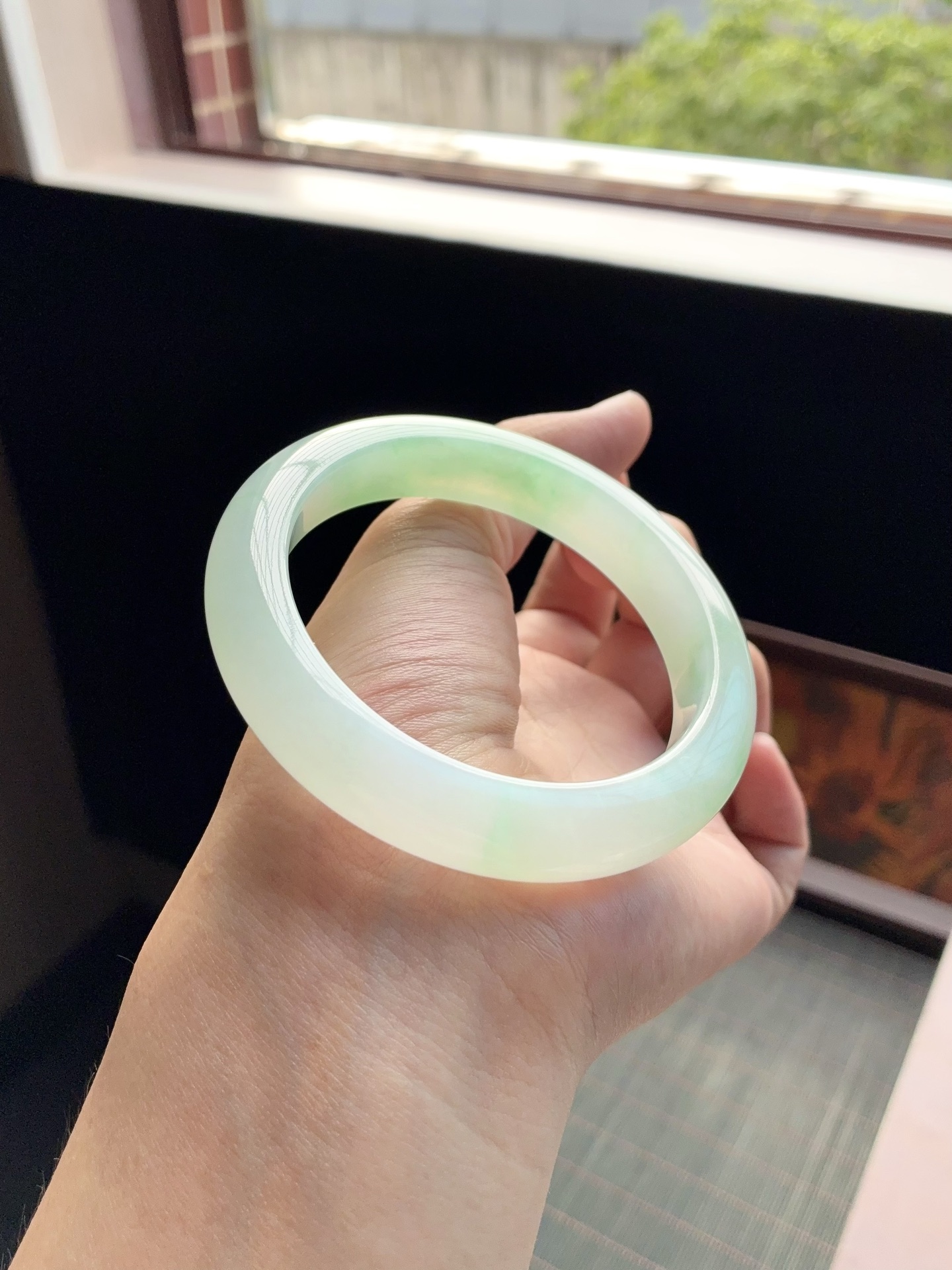 冰绿白底青金丝绿正圈成品 X917-1 ⭕️58.5-12.3-9.6