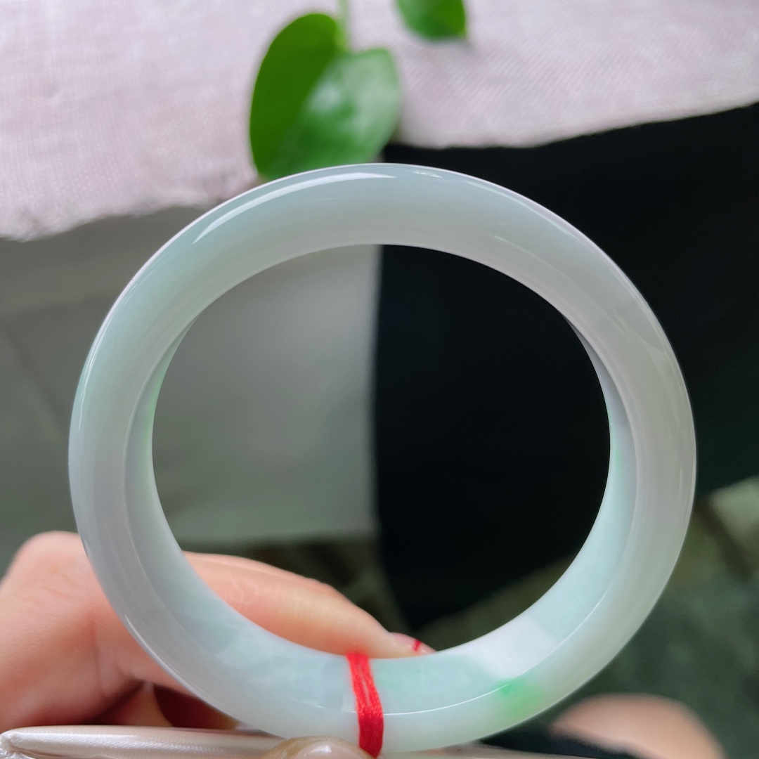 53/12.5/7.1，淡春彩正圈，水润细腻，干净，佩戴温婉不失优雅，皮纹，ss54865a