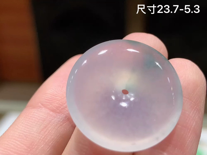 冰飘花平安扣 老坑冰透 种老水足 水润光泽 性比高 无裂, 尺寸看图