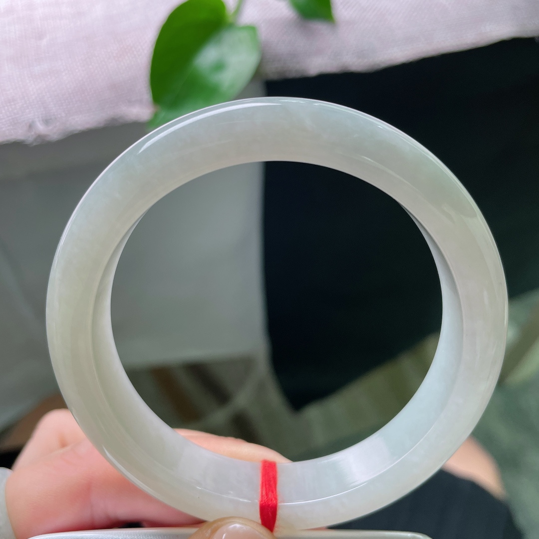 淡绿底正圈，水润细腻，清雅苑苑，贵气，皮纹，ss54751a