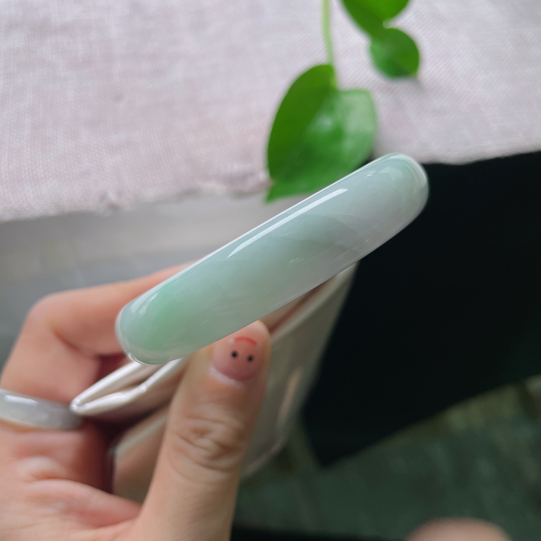 53/12.5/7.1，淡春彩正圈，水润细腻，干净，佩戴温婉不失优雅，皮纹，ss54865a