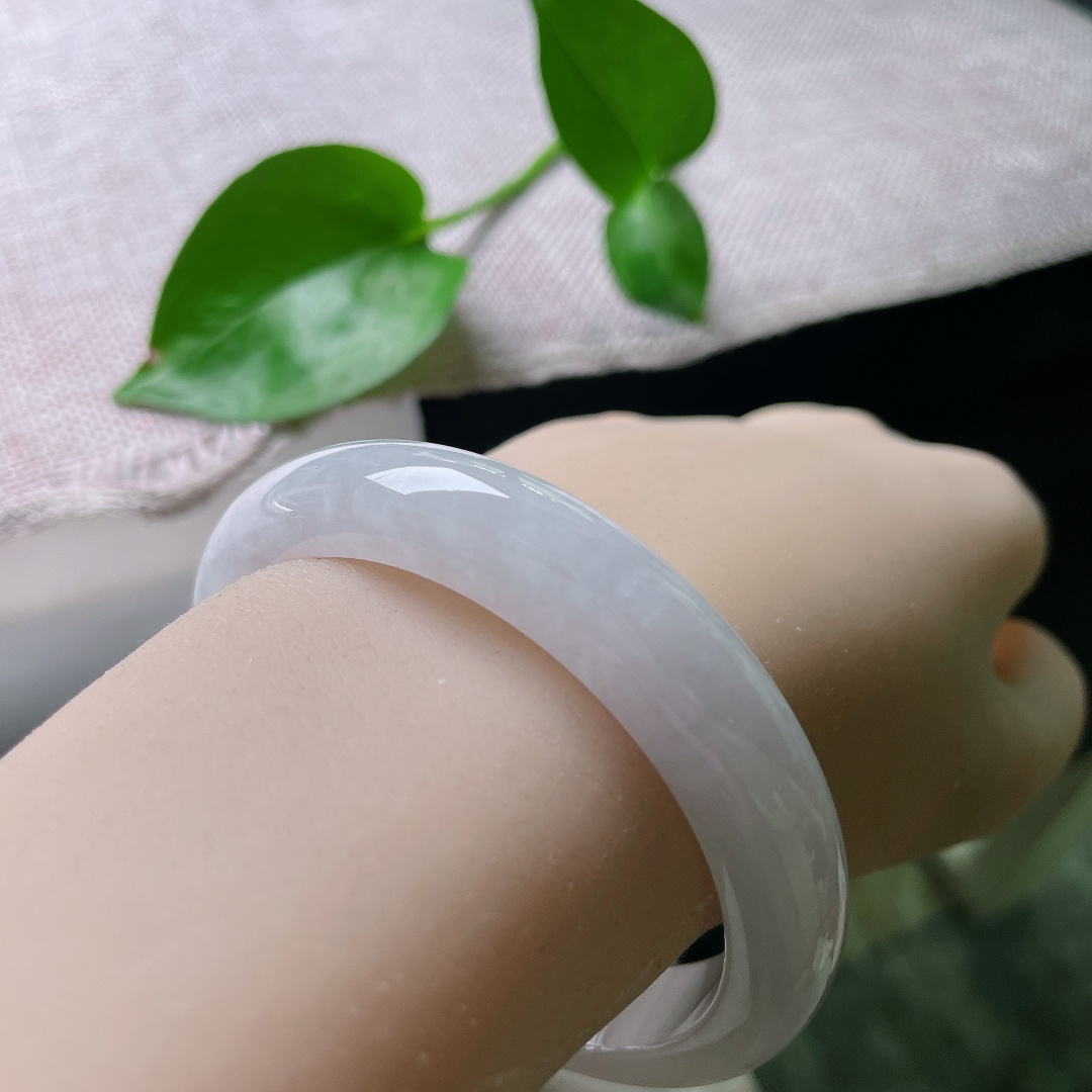 56.8/12.1/7.5，粉紫正圈，干净清爽，粉粉嫩嫩，柔美动人，种老，晶体纹，ss54880a