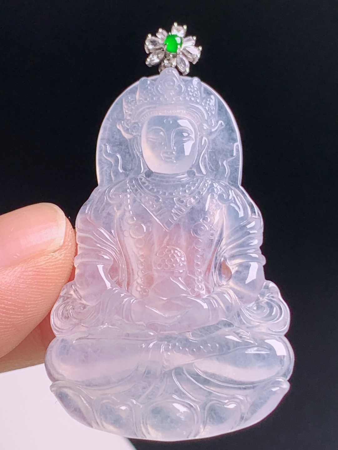 ️  冰种度母观音吊坠，通透纯净雕工细腻，静心祈福温润圣洁