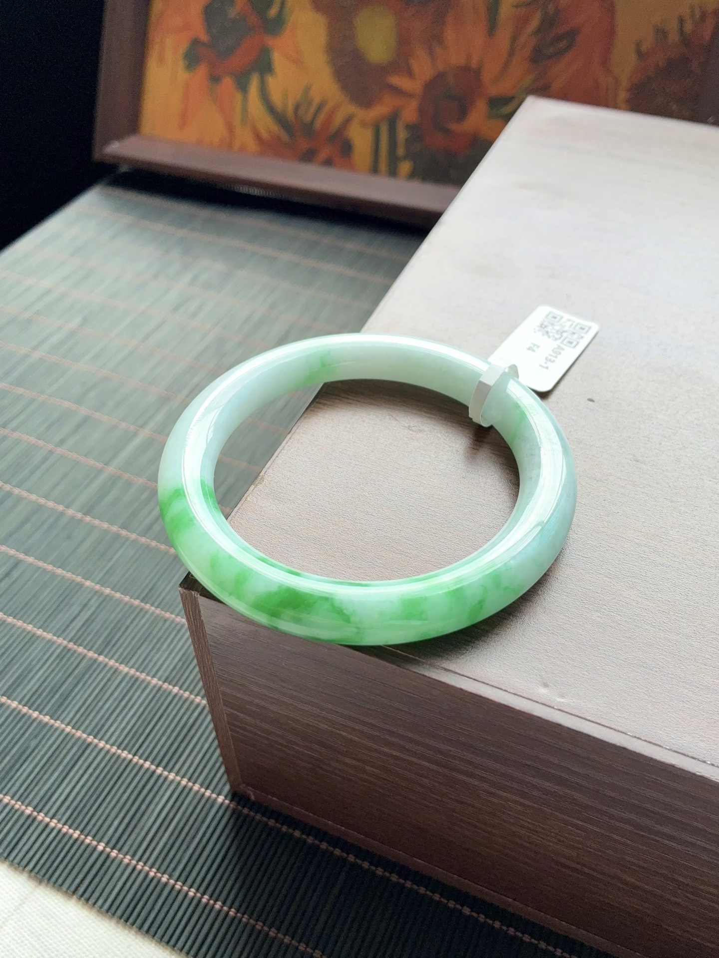 阳绿白底青圆条成品 A913-1 ⭕️56.5-9.2-9.8