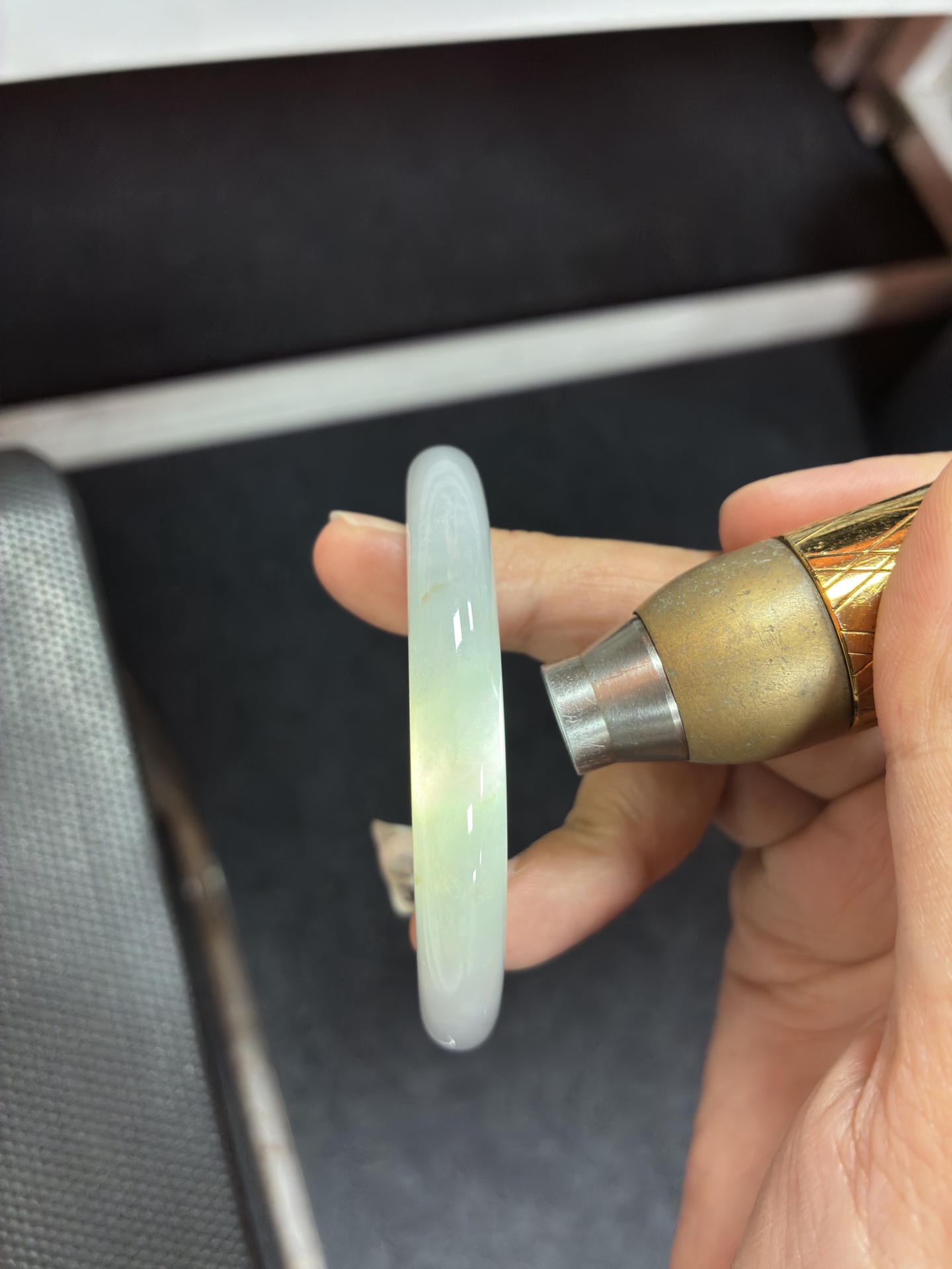 小圈口冰胶蓝天空蓝圆条美人条成品 HY-9469 52.5-9-10.2