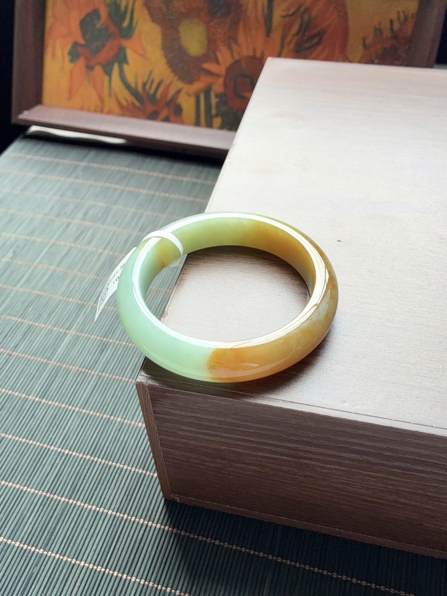 黄翡半山水黄加绿正圈成品 G63-36 ⭕️56-13.5-8.5