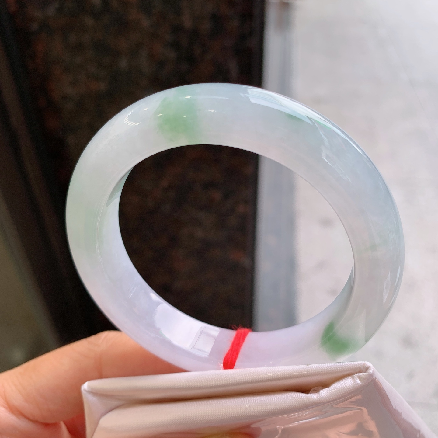 正圈紫底飘花 无裂 尺寸：54/12/9