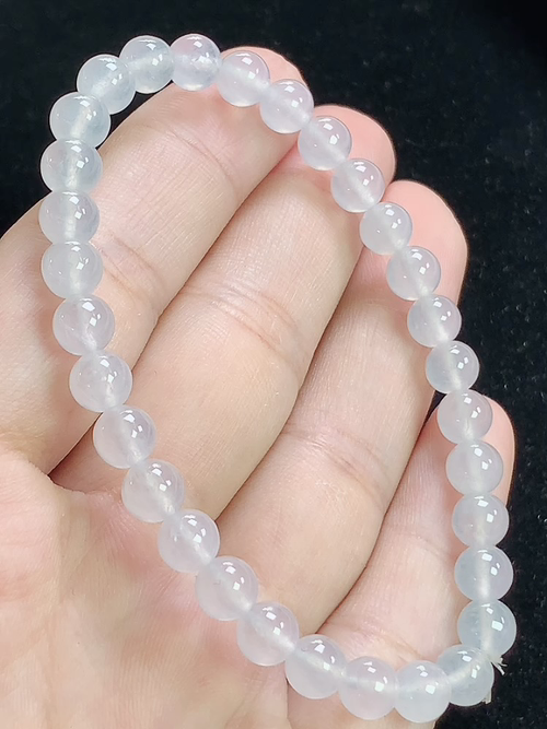 冰种玉珠手串，尺寸6.0mm，L20yjg