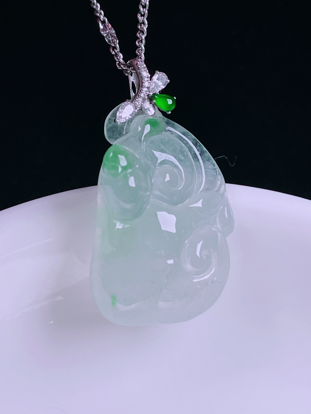 ️冰种如意，老种起光，细底通透，尺寸：30.7裸石25.5/16.8/10.6mm0620