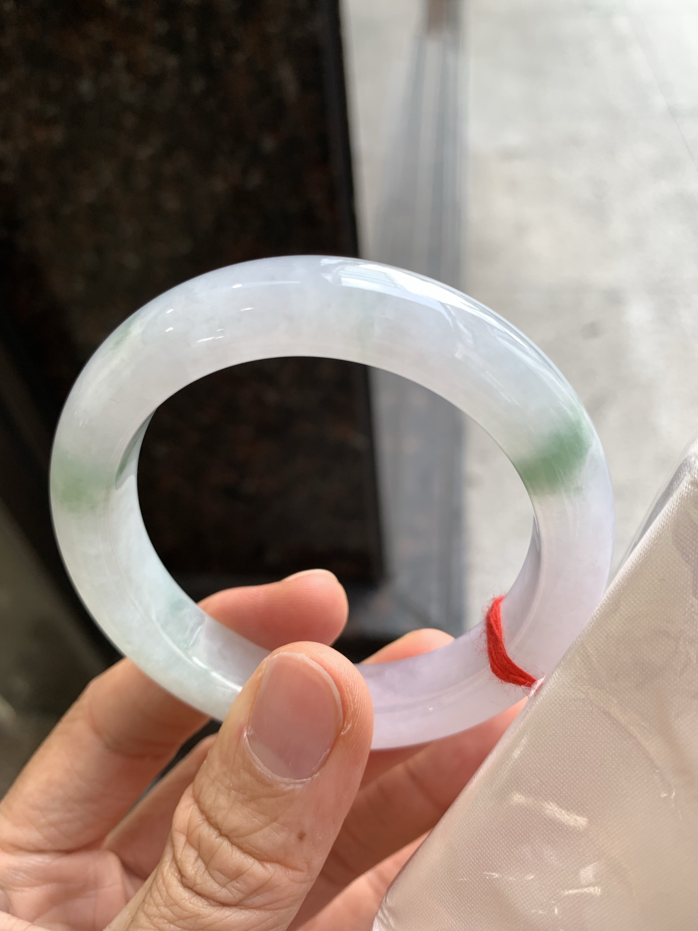 正圈紫底飘花 无裂 尺寸：54/12/9