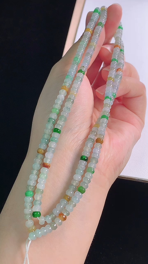 多彩项链，尺寸:4.5-2.9mm 15