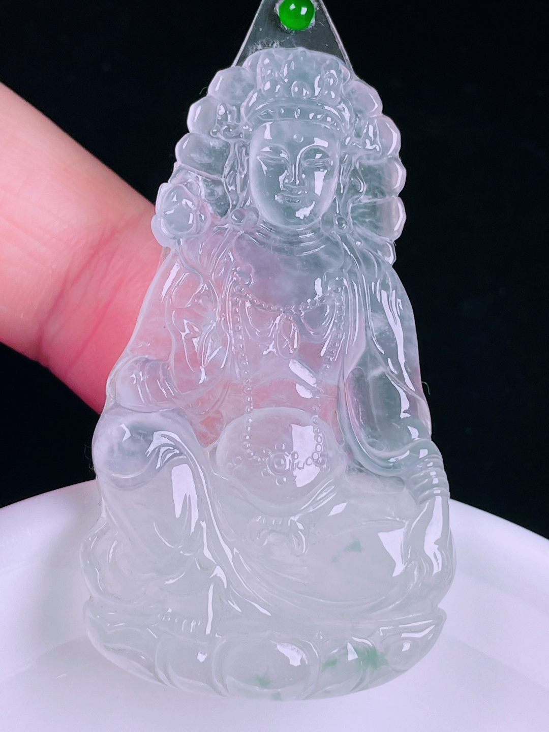 ️高冰度母，老种起光，细底通透，尺寸：53.4/31/5.4mm0621