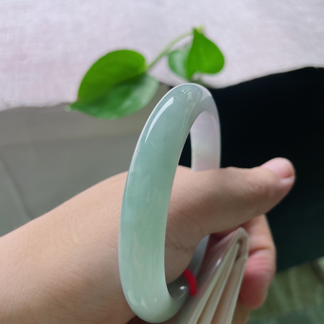 淡绿淡紫正圈，双色碰撞，别有韵味，水头好，种老，无裂，ss55207a