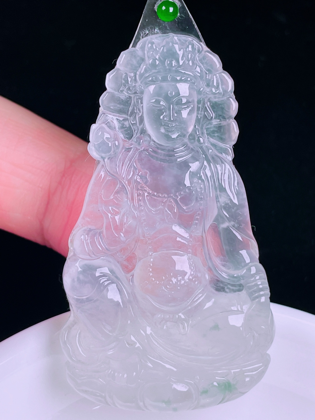 ️高冰度母，老种起光，细底通透，尺寸：53.4/31/5.4mm0621