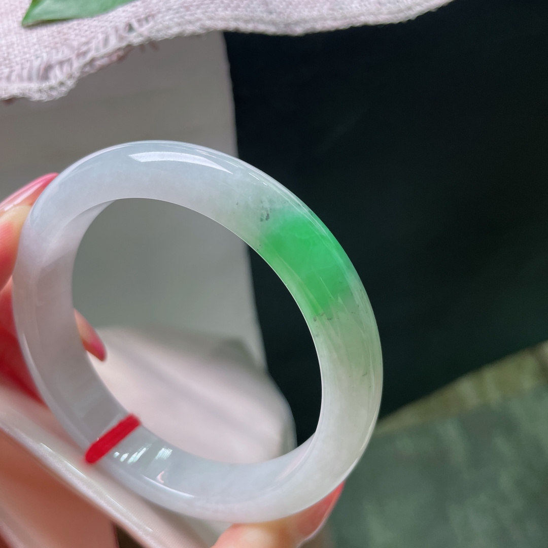 飘绿正圈，冰润细腻，色系甜美，清雅，种老，有纹，ss53783a