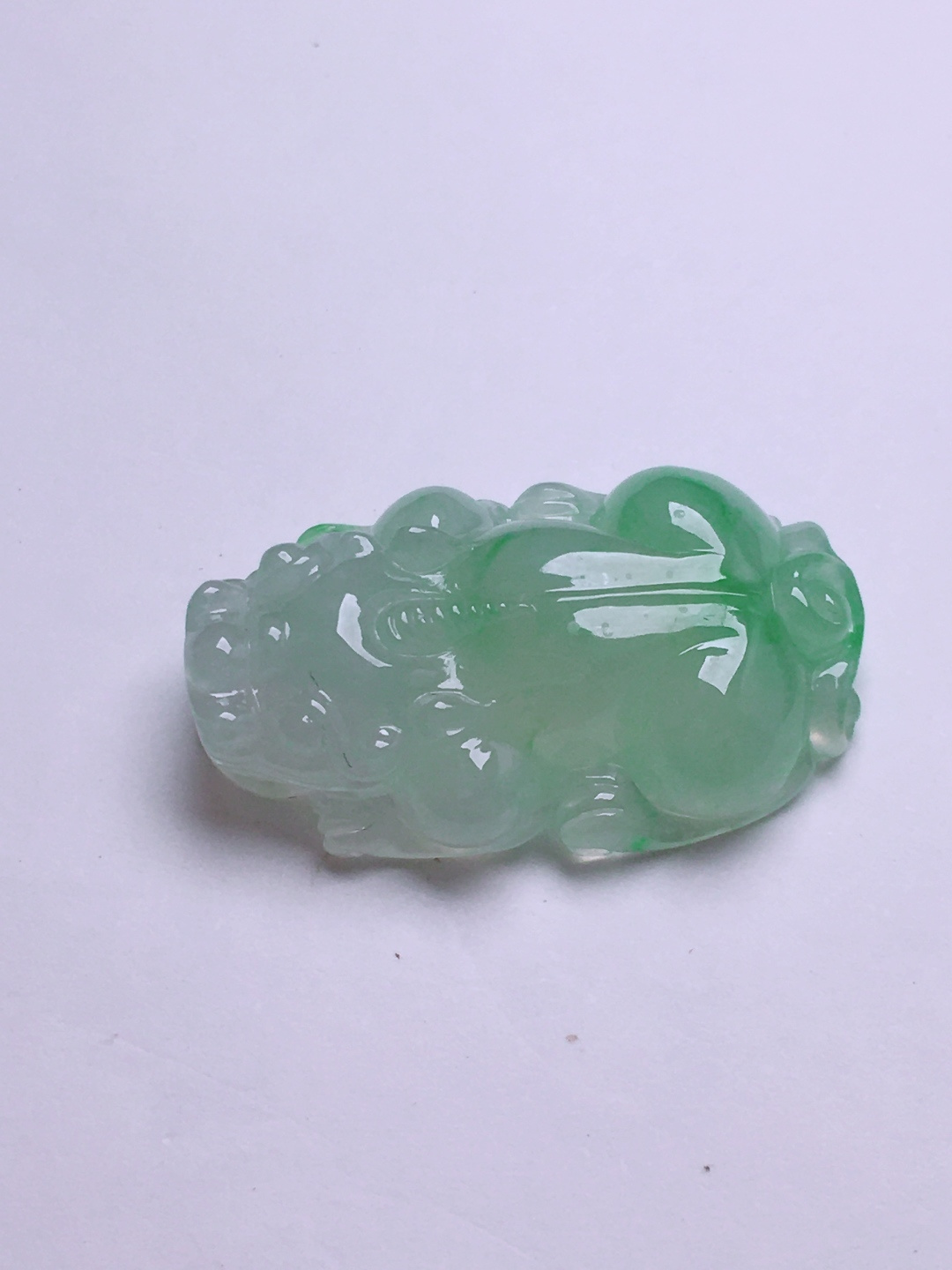 ️绿貔貅吊坠，晶莹剔透，新颖时尚，无裂，30-17.5-7.8