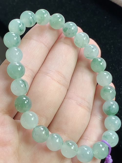 冰飘花玉珠手串，尺寸8.0mm，L21zg9