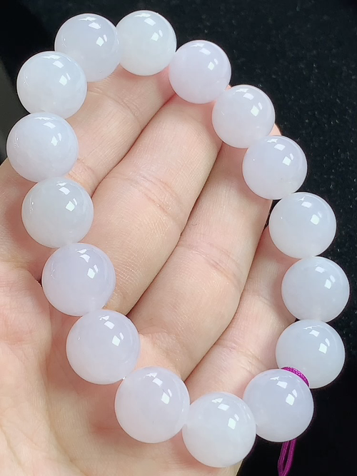 冰种玉珠手串，尺寸12.5mm，L21zg9