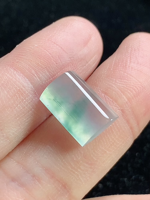 冰飘花马鞍戒面，无裂，尺寸11.9-8.6-3.8mm，L21hay