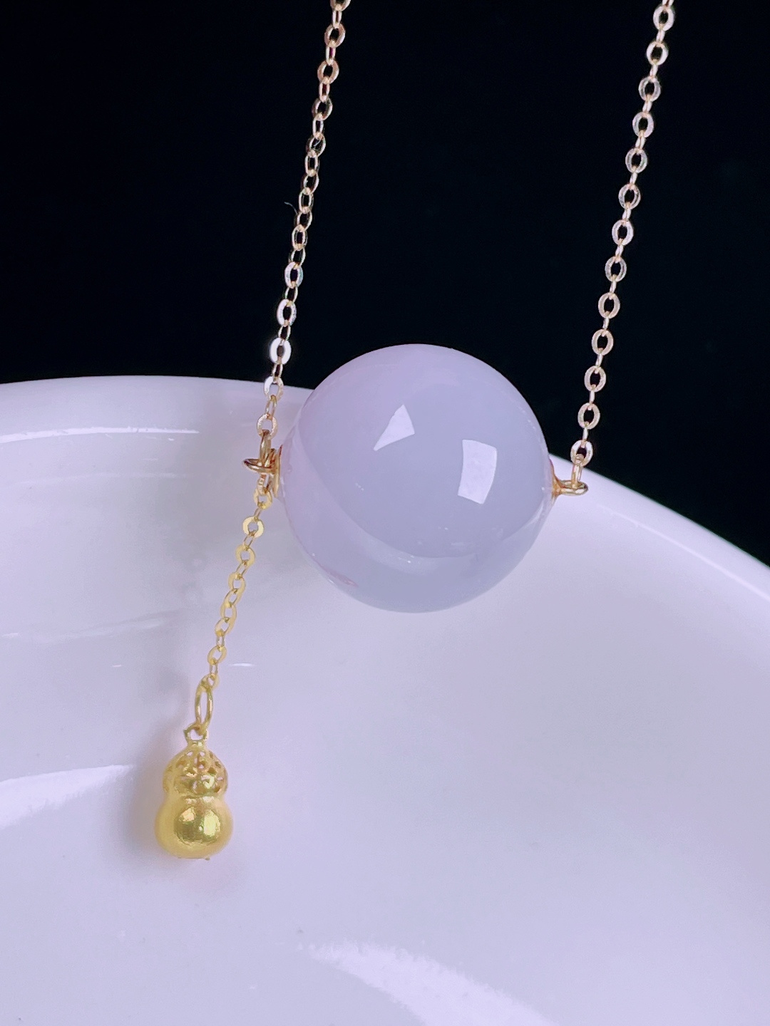 ️冰紫路路通锁骨链，老种起光，细底通透，尺寸：裸石13mm