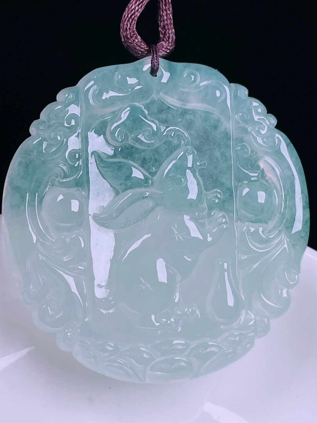 ️兔子，老种起光，细底通透，尺寸：45.6/43.7/5mm0622
