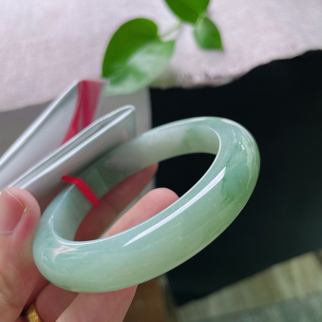 油青正圈，水润细腻，清雅苑苑，贵气，有纹，ss54232a