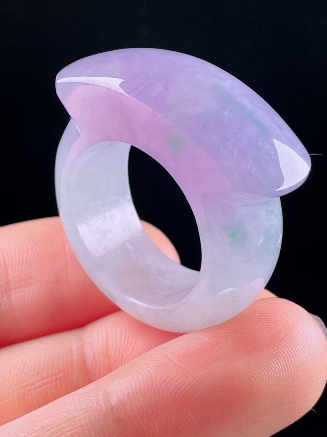 ️冰紫扳指，老种起光，细底通透，尺寸：32.7/13/8.6圈口24mm0622