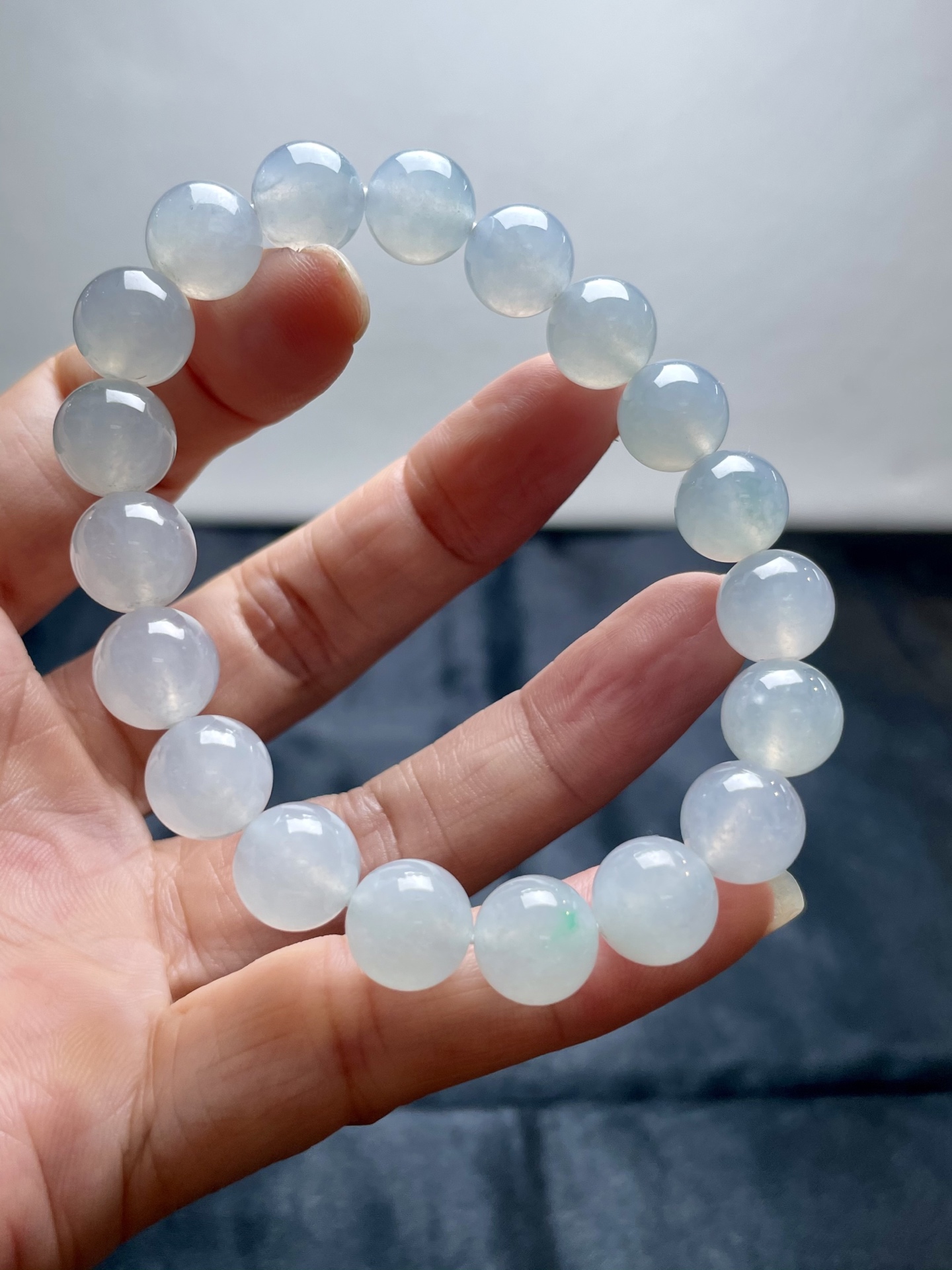 ️ 白冰手串，10mm、19粒，不议