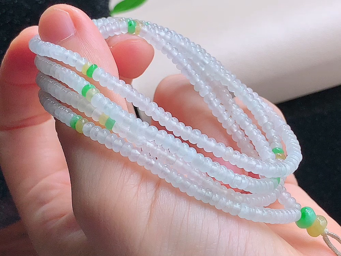 ️ 冰珠链，尺寸取一3.5-1.7mm，包A附证书
