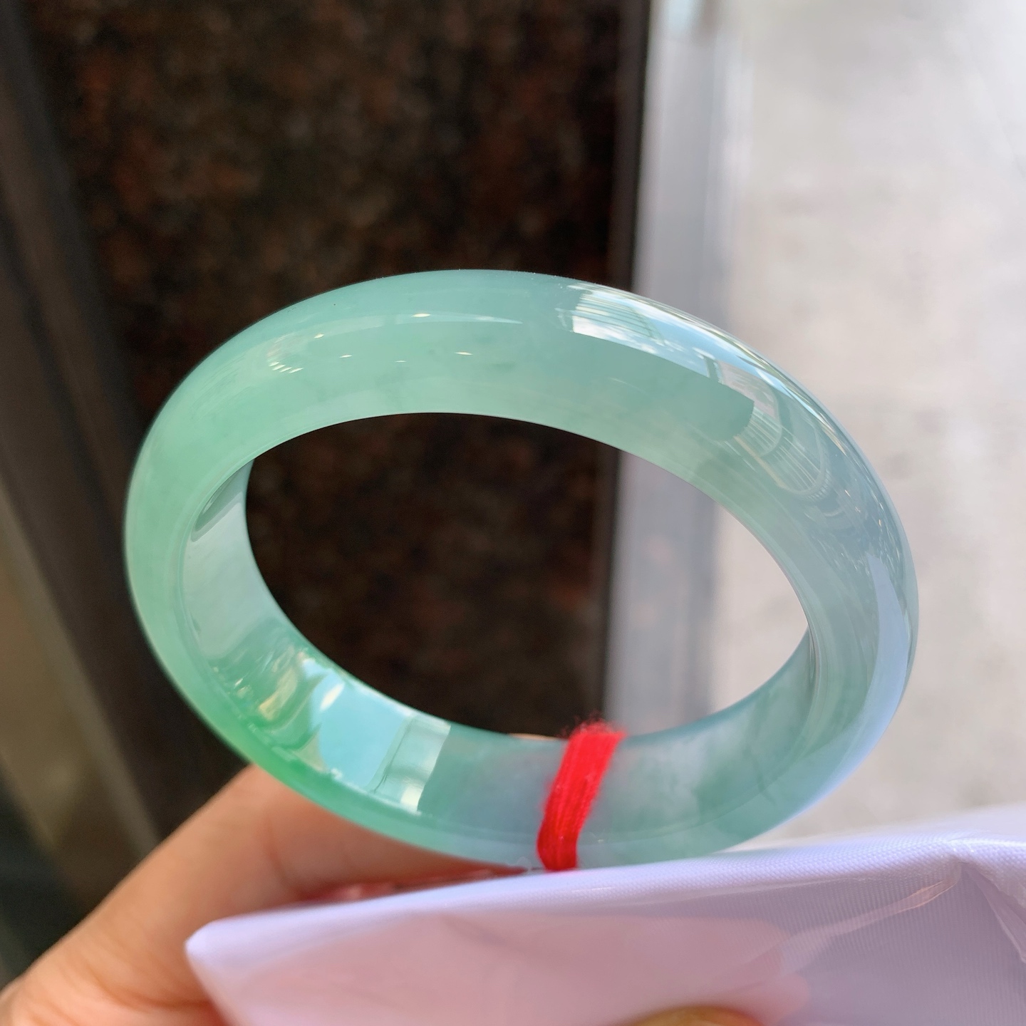 贵妃冰飘绿 微细纹 尺寸：53/45/13.6/8 种色俱佳