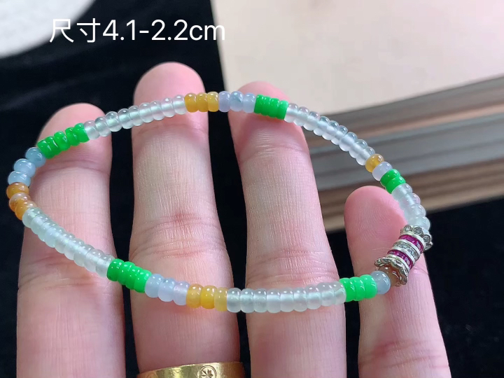 多彩手串 , 尺寸，4.1-2.2