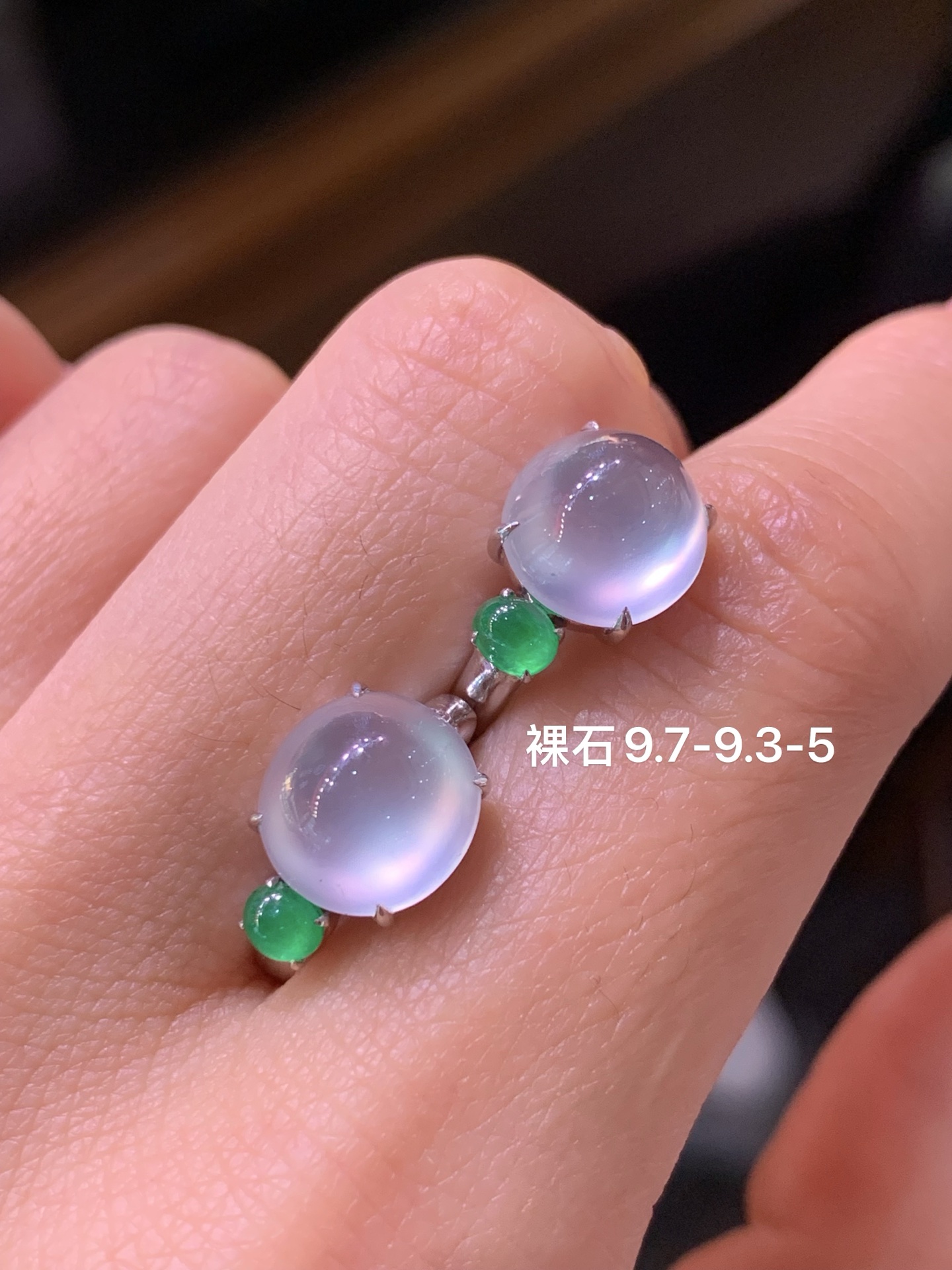 双眼皮玻璃钢光蛋面耳包，9.7-9.3-5